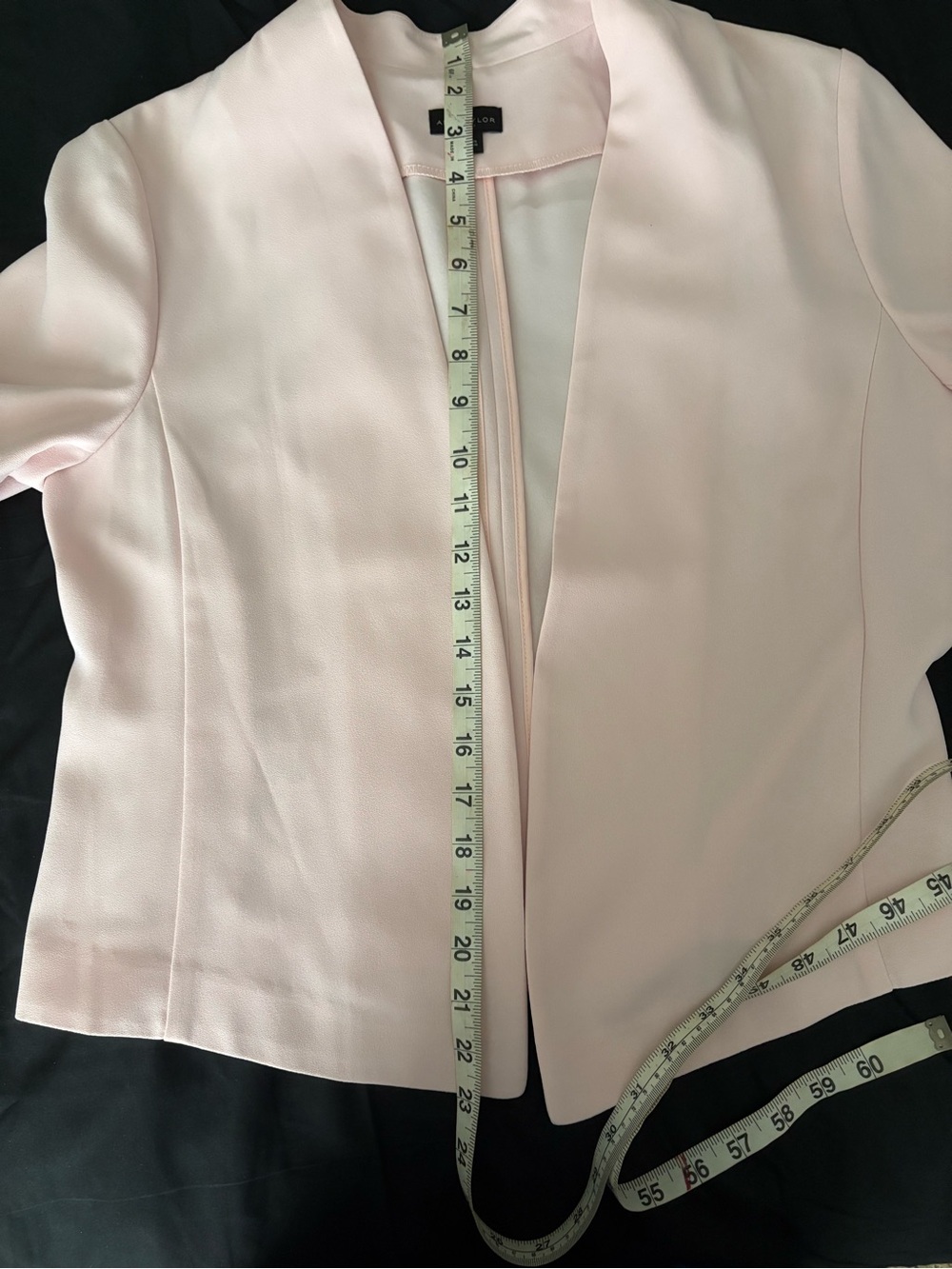 Ann Taylor Factory Pale Pink Open-Front Blazer
